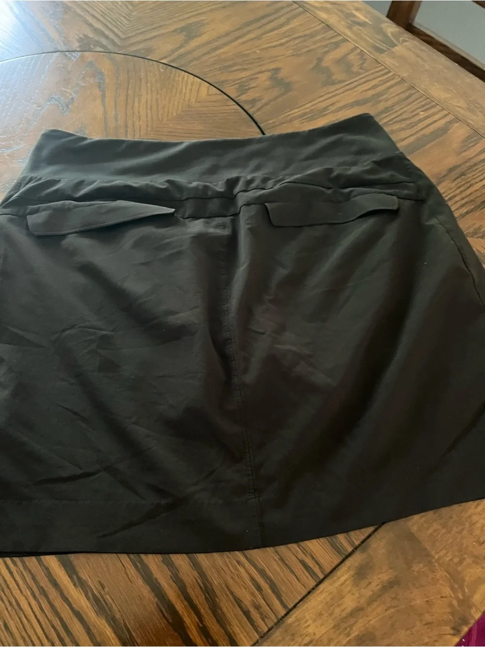 Athleta Women’s Black Athletic Zip Pocket Stretch Solid Skort, Regular 8 # 594